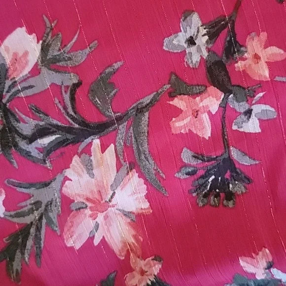 Avec Les Filles Red Floral Midi Dress - Picture 6 of 7